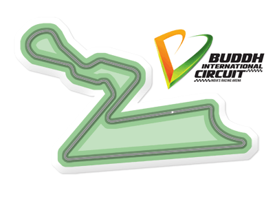 Map of Buddh International Circuit with logo